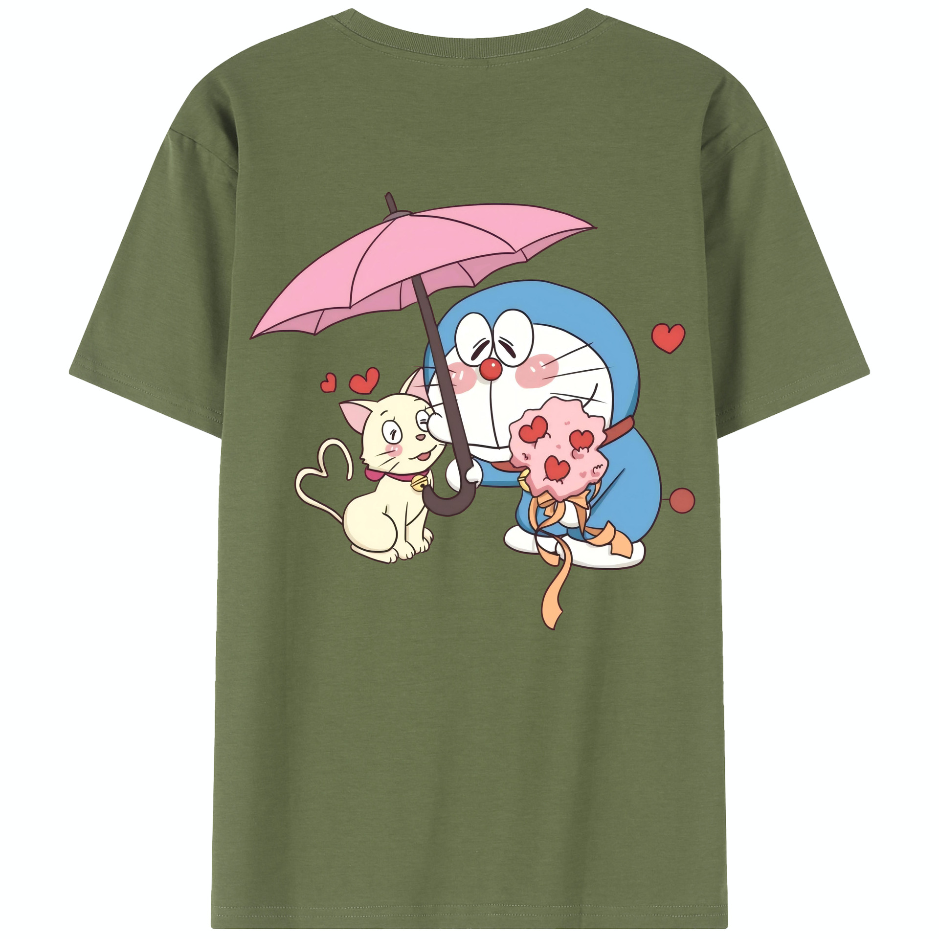 （画像用） ドラえもん Doraemon 綿100％半袖Tシャツ（背面プリント）